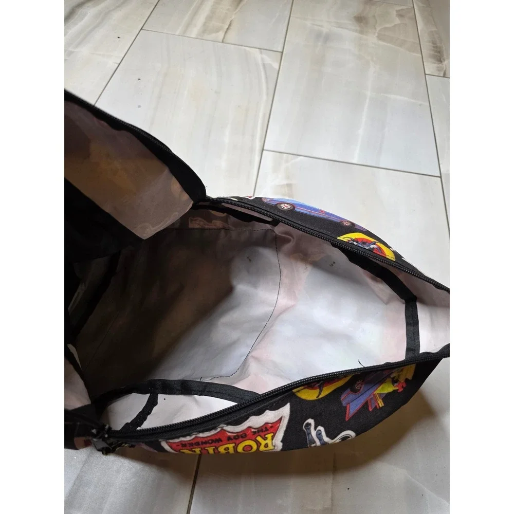 Batman and Robin‎ Comic Print Backpack Black Yellow DC Comics Superhero Bag